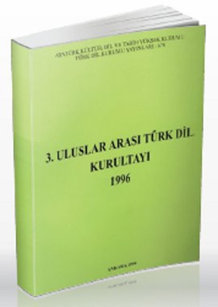 3. Uluslararası Türk Dil Kurultayı 1996 kitabı