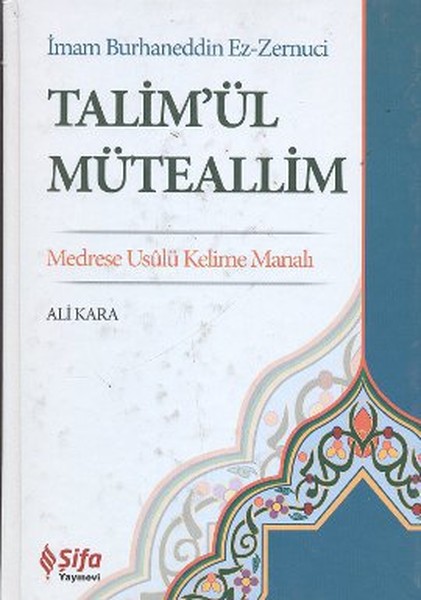 Talim'ül Müteallim kitabı