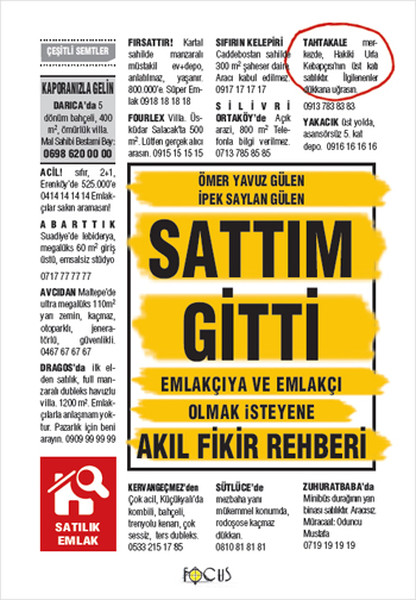 Sattım Gitti - Emlakçıya Ve Emlakçı Olmak İsteyene Akıl Fikir Rehberi kitabı