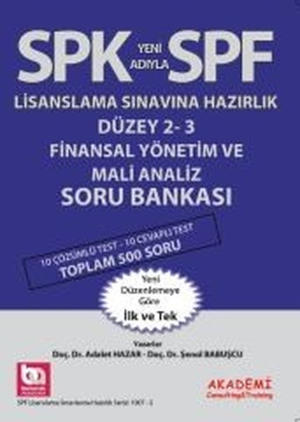 Spf Lisaslama Sınavlarına Hazırlık Düzey 2-3 Finansal Yönetim Ve Mali Analiz Soru Bankası kitabı