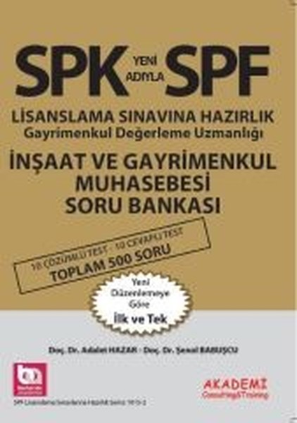 Spf İnşaat Ve Gayrimenkul Muhasebesi Soru Bankası kitabı