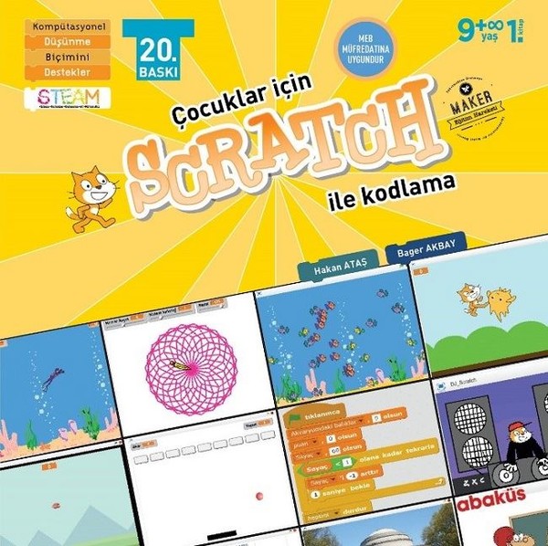 Çocuklar İçin Scratch İle Kodlama 9+ Yaş 1. Kitap kitabı