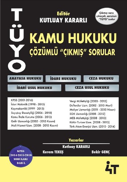 Tüyo - Kamu Hukuku - Çözümlü 'Çıkmış'sorular kitabı