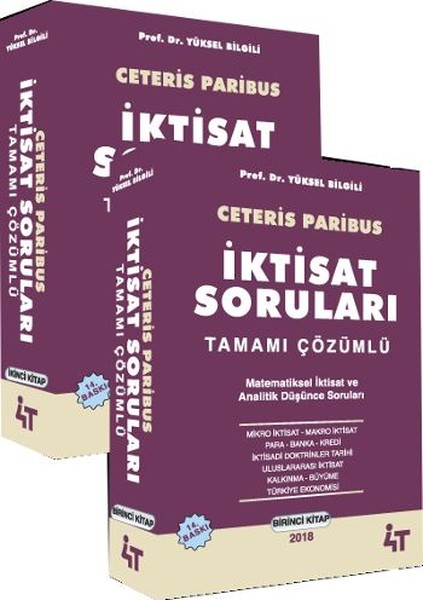 Ceteris Paribus İktisat Soruları Tamamı Çözümlü - 2 Kitap Takım kitabı