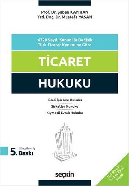 Ticaret Hukuku kitabı