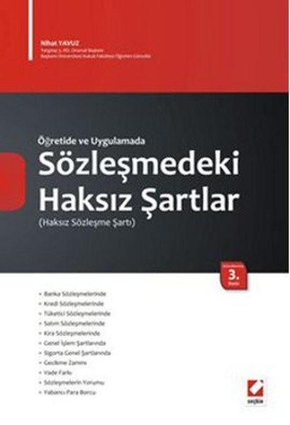 Sözleşmedeki Haksız Şartlar kitabı