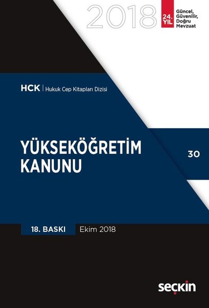 Yükseköğretim Kanunu-Ekim 2018 kitabı