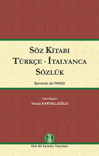 Söz Kitabı Türkçe - İtalyanca Sözlük kitabı