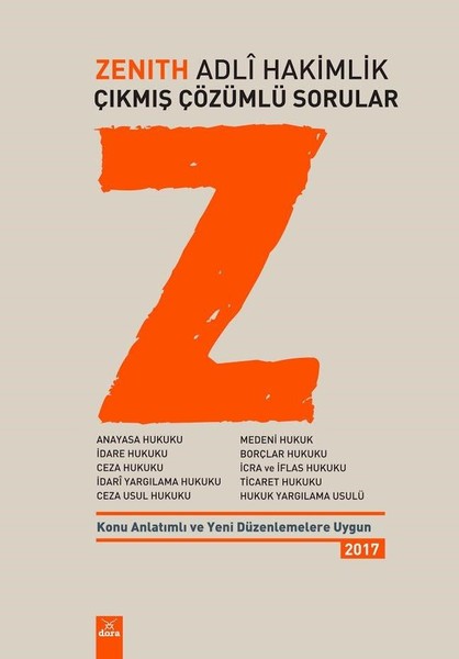 Zenith Adli Hakimlik Çıkmış Çözümlü Sorular kitabı