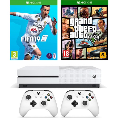 Microsoft Xbox One S 1 Tb Oyun Konsolu + Fifa 19 + Gta 5 + kitabı