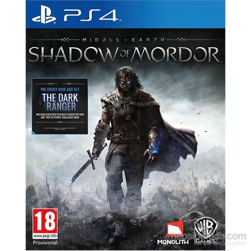 Middle Earth Shadow Of Mordor PS4 kitabı