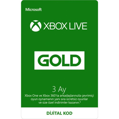 Xbox Live Gold Üyeliği - 3 Ay kitabı
