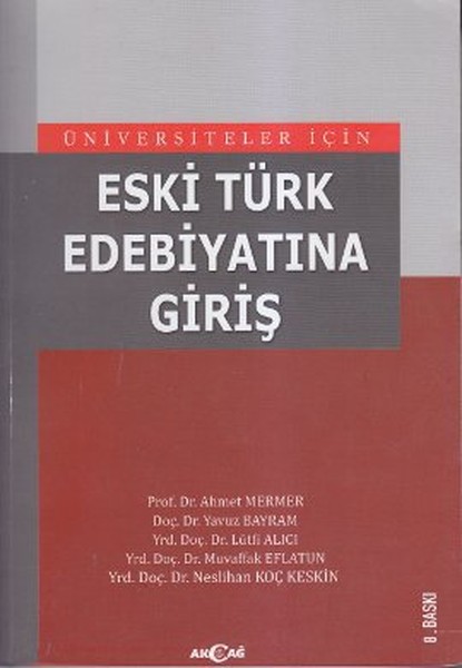 Eski Türk Edebiyatına Giriş kitabı