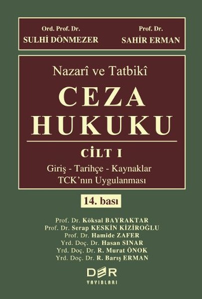 Nazari Ve Tatbiki Ceza Hukuku 1 kitabı