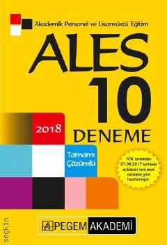 2018 ALES Tamamı Çözümlü 10 Deneme kitabı