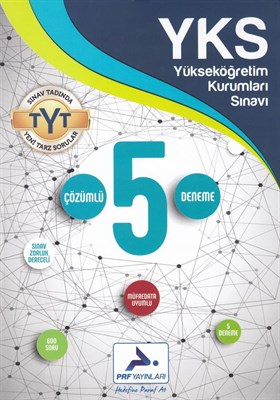 Paraf YKS TYT Çözümlü 5 Deneme kitabı