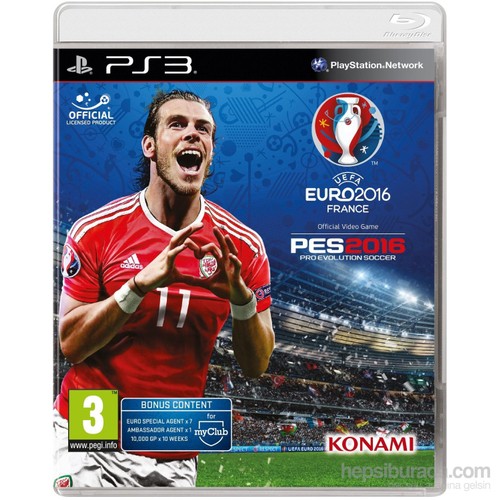 Konami Pes 2016 (Euro 2016) Ps3 Oyun (Türkçe Menü) kitabı