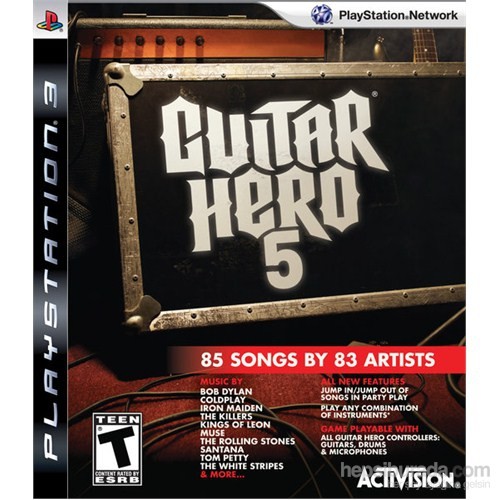 Guitar Hero 5 Ps3 Oyunu kitabı