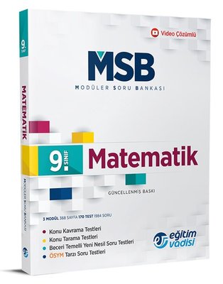 9.Sınıf Matematik Msb Modüler Soru Bankası kitabı
