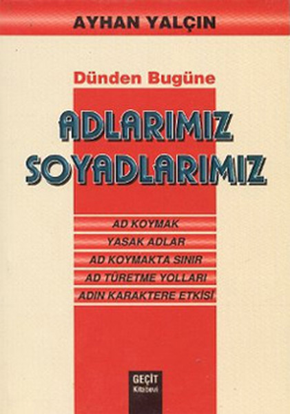 Adlarımız Soyadlarımız kitabı