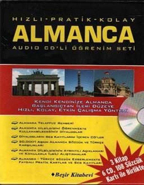 Hızlı Pratik Kolay Almanca 1-2 Kasetli Öğrenim Seti kitabı