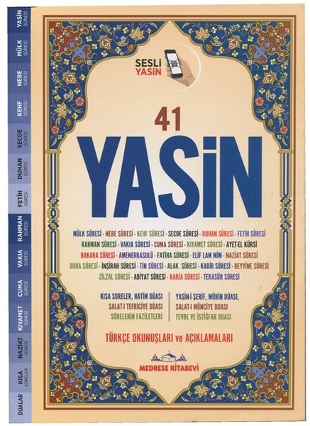 Fihristli 41 Yasin Türkçe Okunuşu Ve Meali, Sesli (Rahle Boy)  kitabı