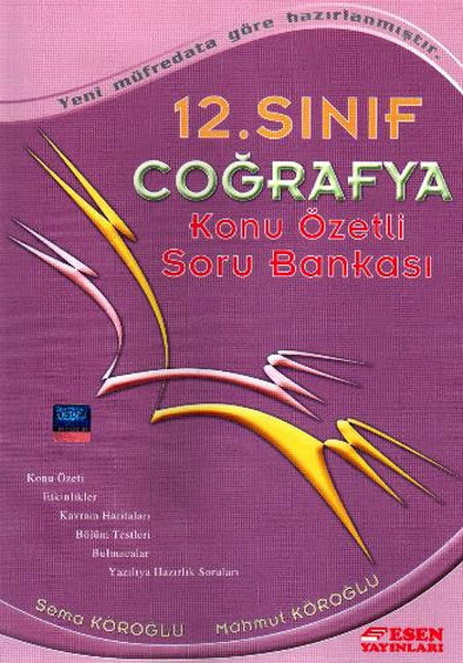 12. Sınıf Coğrafya Konu Öz. Soru Bankası kitabı