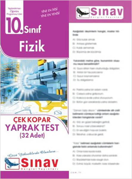 10. Sınıf Fizik Yaprak Test (32 Test)  kitabı