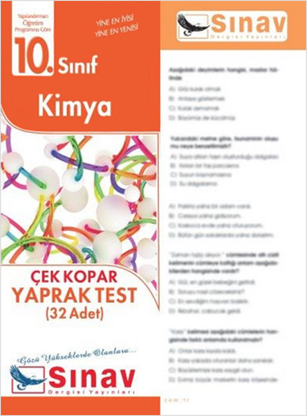 10. Sınıf Kimya Yaprak Test (32 Test)  kitabı