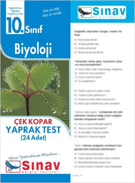 10. Sınıf Biyoloji Yaprak Test (24 Test)  kitabı
