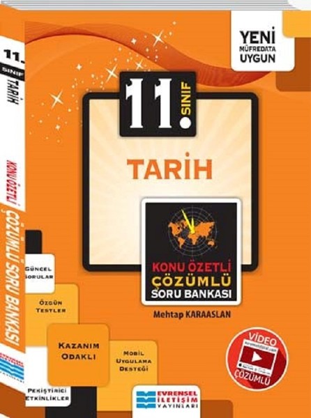 11. Sınıf Tarih Konu Özetli Video Çözümlü Soru Bankası kitabı