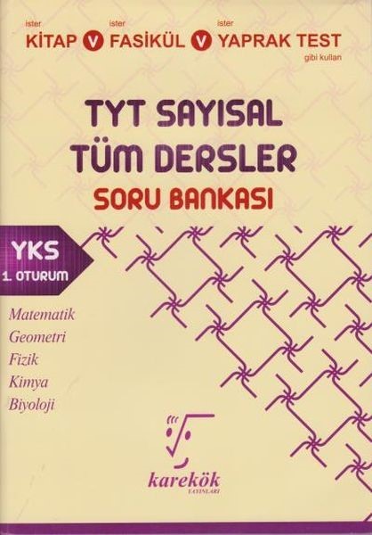 Tyt Sayısal Tüm Dersler Soru Bankası kitabı