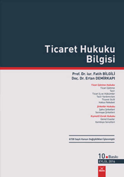 Ticaret Hukuku Bilgisi kitabı