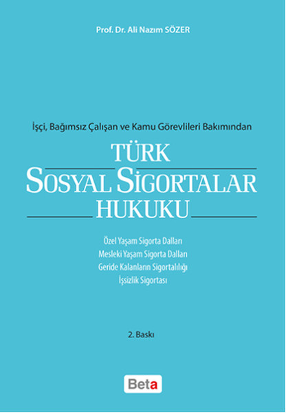 Türk Sosyal Sigortalar Hukuku kitabı