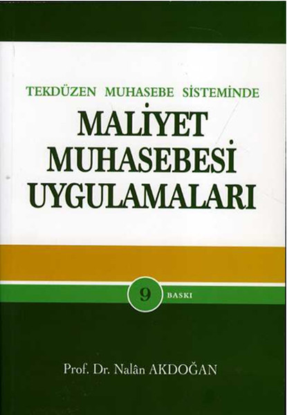 Maliyet Muhasebesi Uygulamaları kitabı