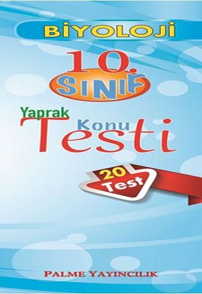 Palme 10. Sınıf Biyoloji Yaprak Konu Testi kitabı