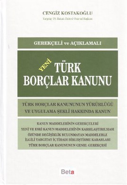 Türk Borçlar Kanunu kitabı