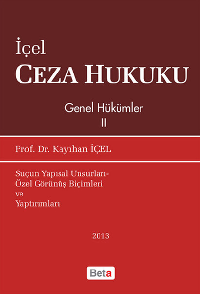 Ceza Hukuku Genel Hükümler 2 kitabı