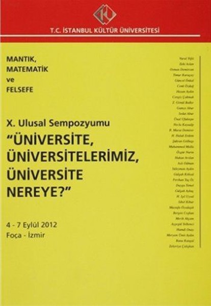 Mantık, Matematik Ve Felsefe 10. Ulusal Sempozyumu kitabı