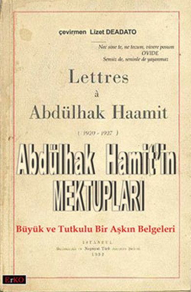 Abdülhak Hamit'in Mektupları kitabı