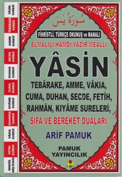 Fihristli, Türkçe Okunuş Ve Manalı Elmalılı Hamdi Yazır Mealli Yasin (Yas-112/P15)  kitabı