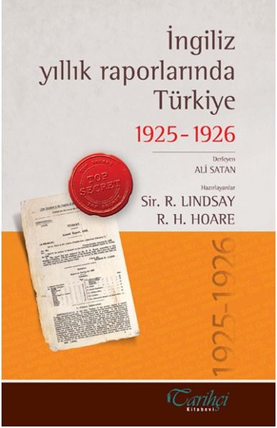 İngiliz Yıllık Raporlarında Türkiye 1925 - 1926 kitabı