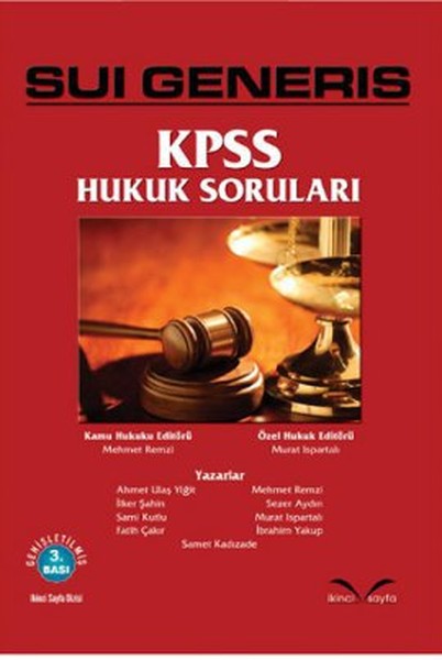 Sui Generis Kpss Hukuk Soruları kitabı