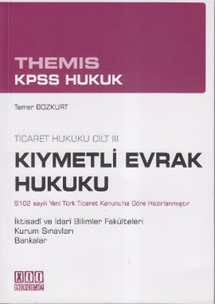 Themis Kpss Hukuk - Kıymetli Evrak Hukuku kitabı