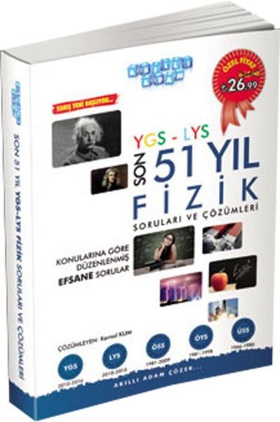 Akıllı Adam Son 51 Yıl Ygs- Lys Fizik Soruları Ve Çözümleri kitabı