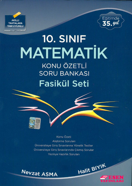 Esen 10. Sınıf Matematik Konu Özetli Soru Bankası Fasikül Seti kitabı