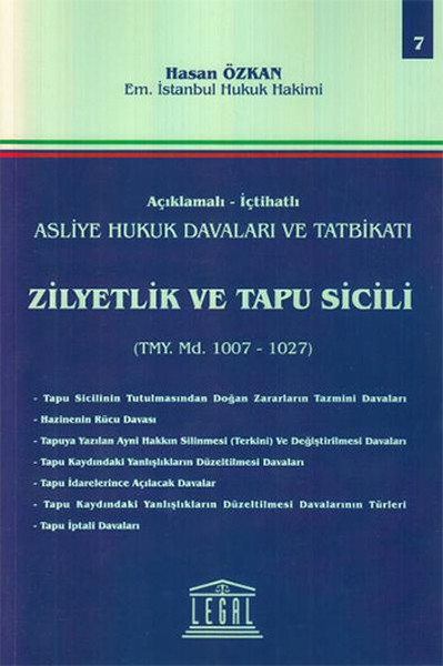 Zilyetlik Ve Tapu Sicili - 7 kitabı
