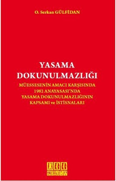 Yasama Dokunulmazlığı kitabı