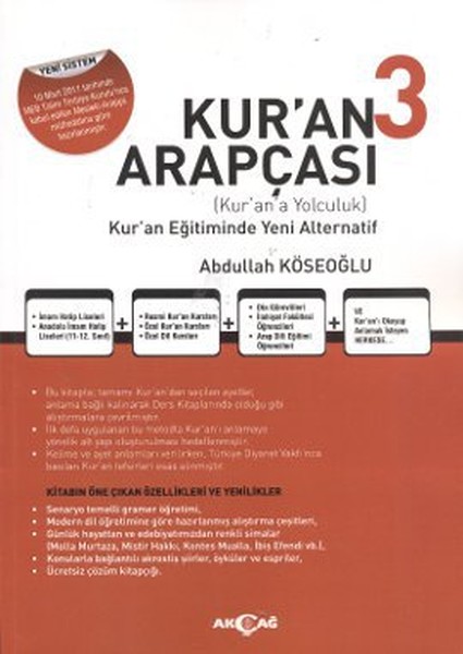 Kur'an Arapçası 3. Kitap + Çözüm Kitabı kitabı