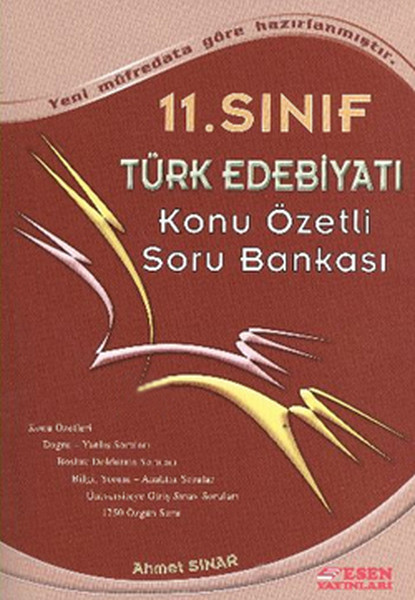 Esen 11. Sınıf Türk Edebiyatı Konu Özeti Soru Bankası kitabı